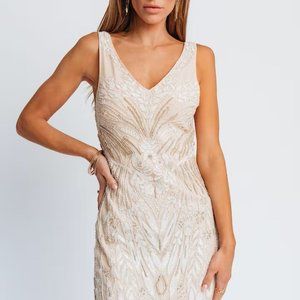 BEYOND ETERNITY SEQUIN MINI DRESS - CHAMPAGNE- WORE FOR NEW YEAR'S
